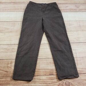 VINTAGE Crazy Horse Jeans Womens 12 Brown Straight Mom Denim High Rise‎ Ladies